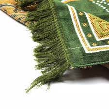 تصویر 2 از سجاده مخمل سبز + ماندگار و دوام در بافت